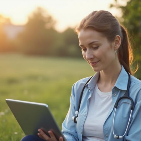 telehealth mental health evaluation — editorial photograph, wide landscape composition